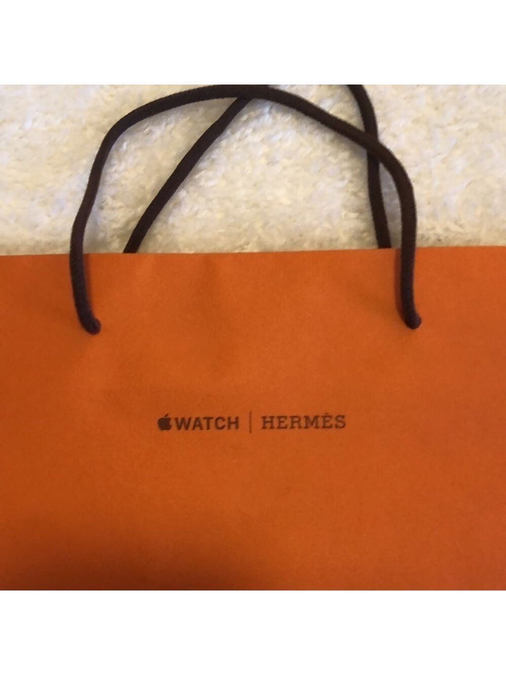 🍎 Watch Hermes Orange Medium Shopping Bag